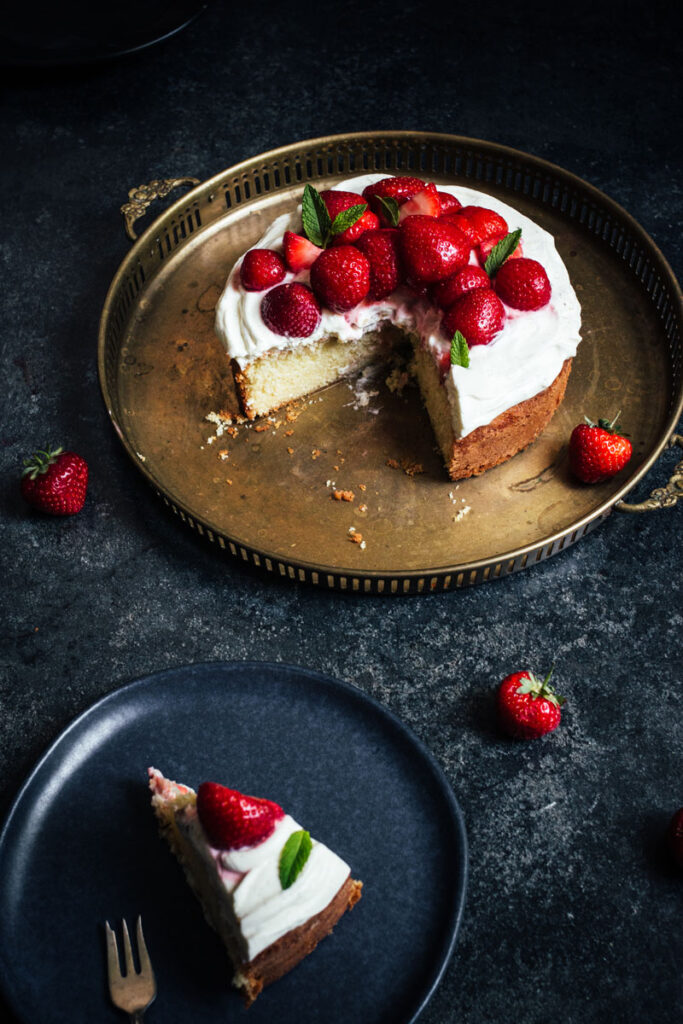 Schneller Erdbeerkuchen