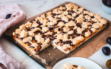 Zwetschgen-Cheesecake mit Streuseln Rezept