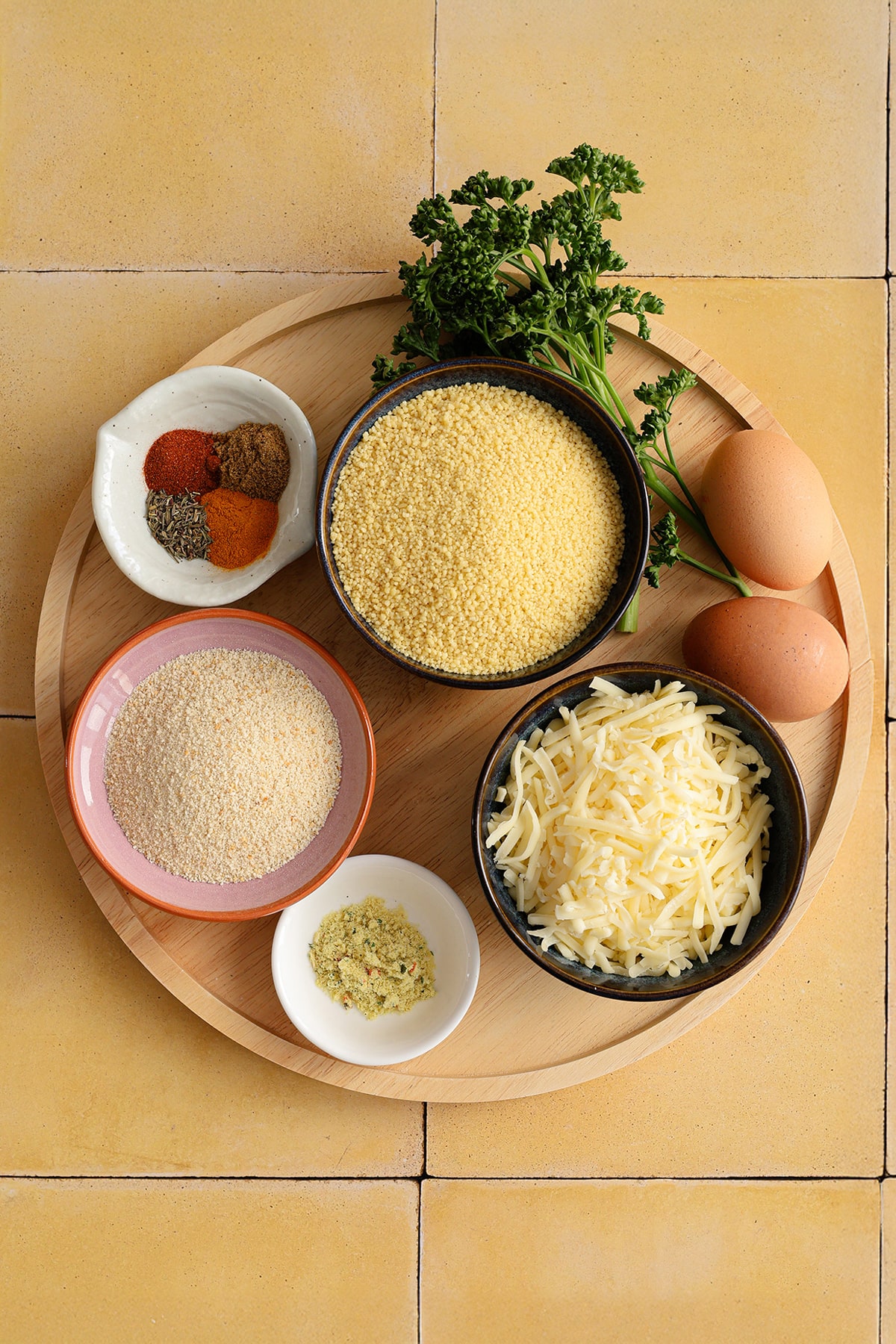 Zutaten für Couscous-Bratlinge