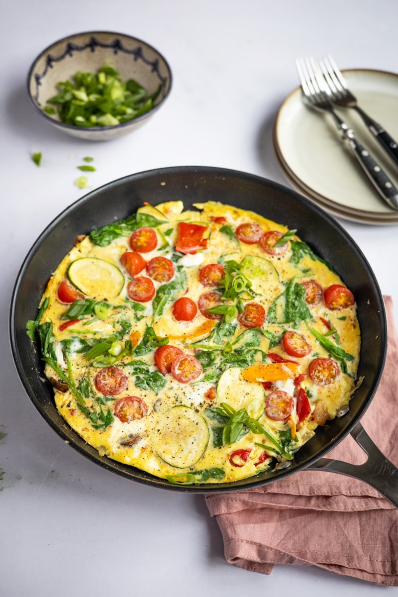 Gemüse-Frittata in Pfanne