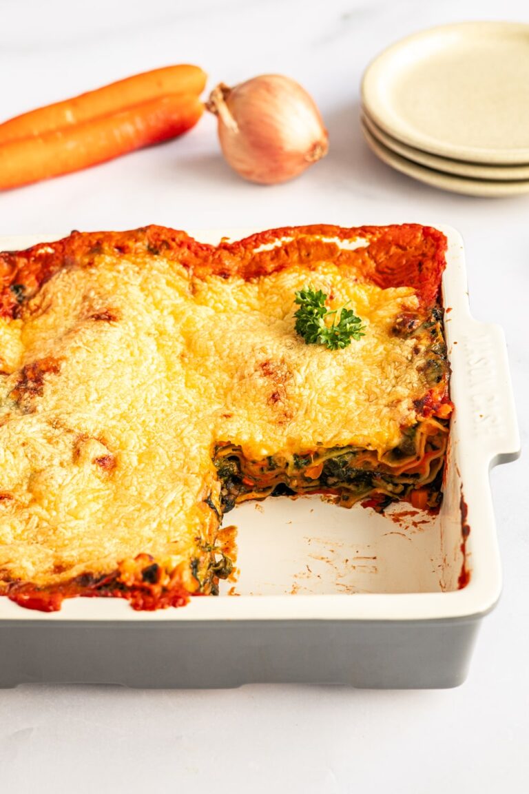 Gemüselasagne mit Spinat