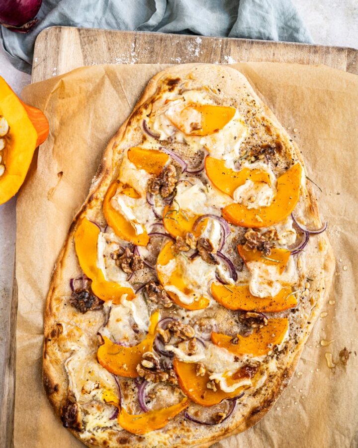 Kürbis-Flammkuchen