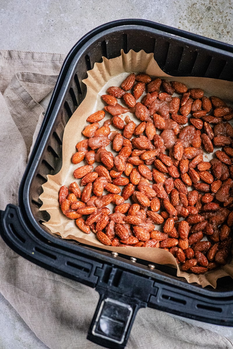 Gebrannte Mandeln ungebacken im Airfryer