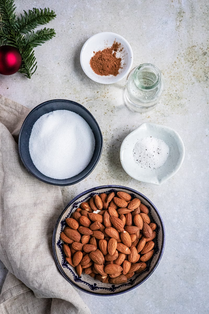 Zutaten gebrannte Mandeln