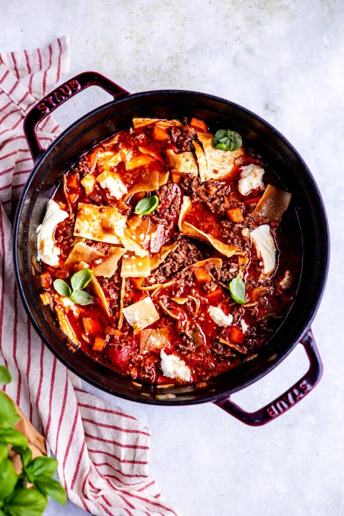 Schnelle One Pot Lasagne
