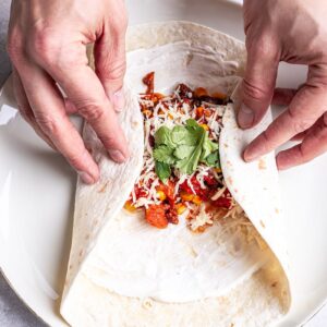 Burritos rollen Schritt 1