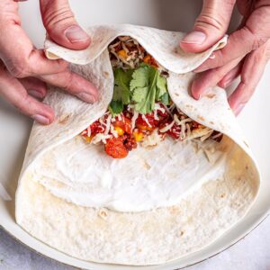 Burritos rollen Schritt 2