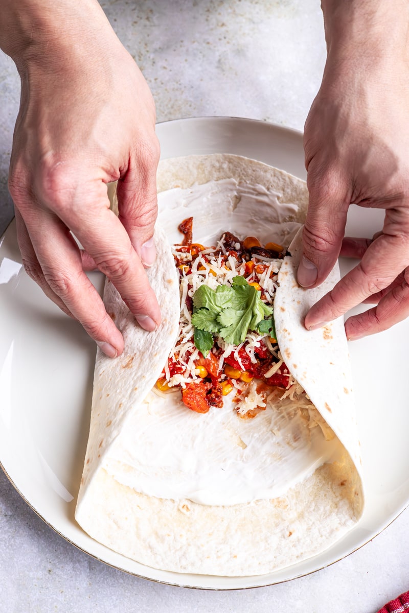 Burrito rollen Schritt 1