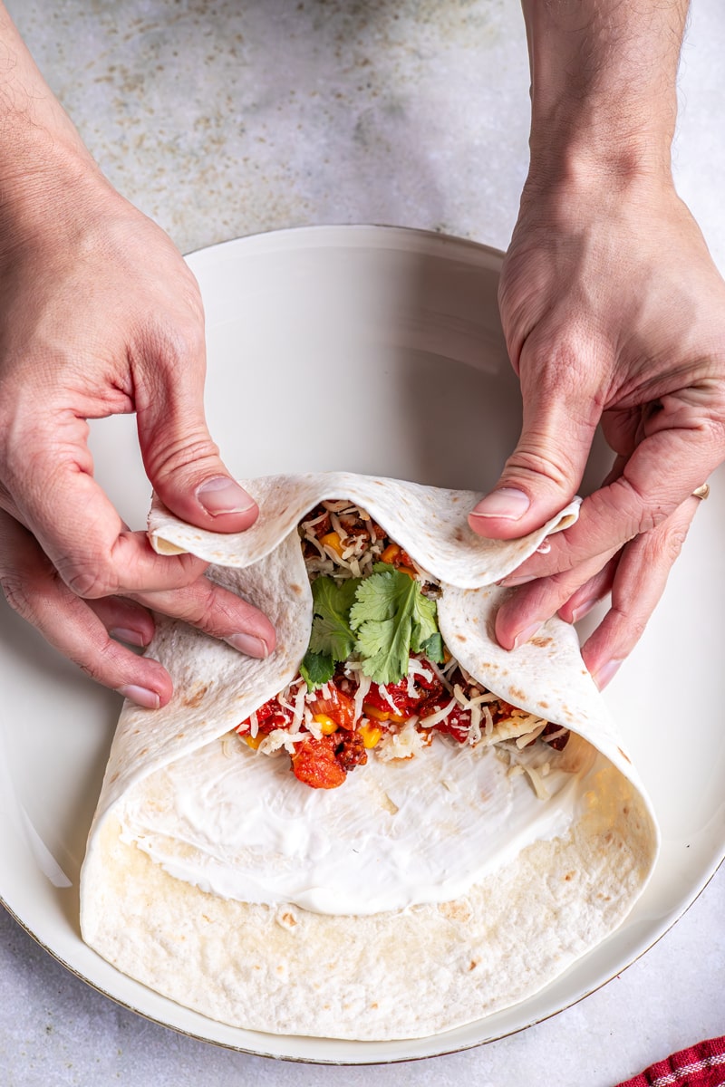 Burrito rollen Schritt 2