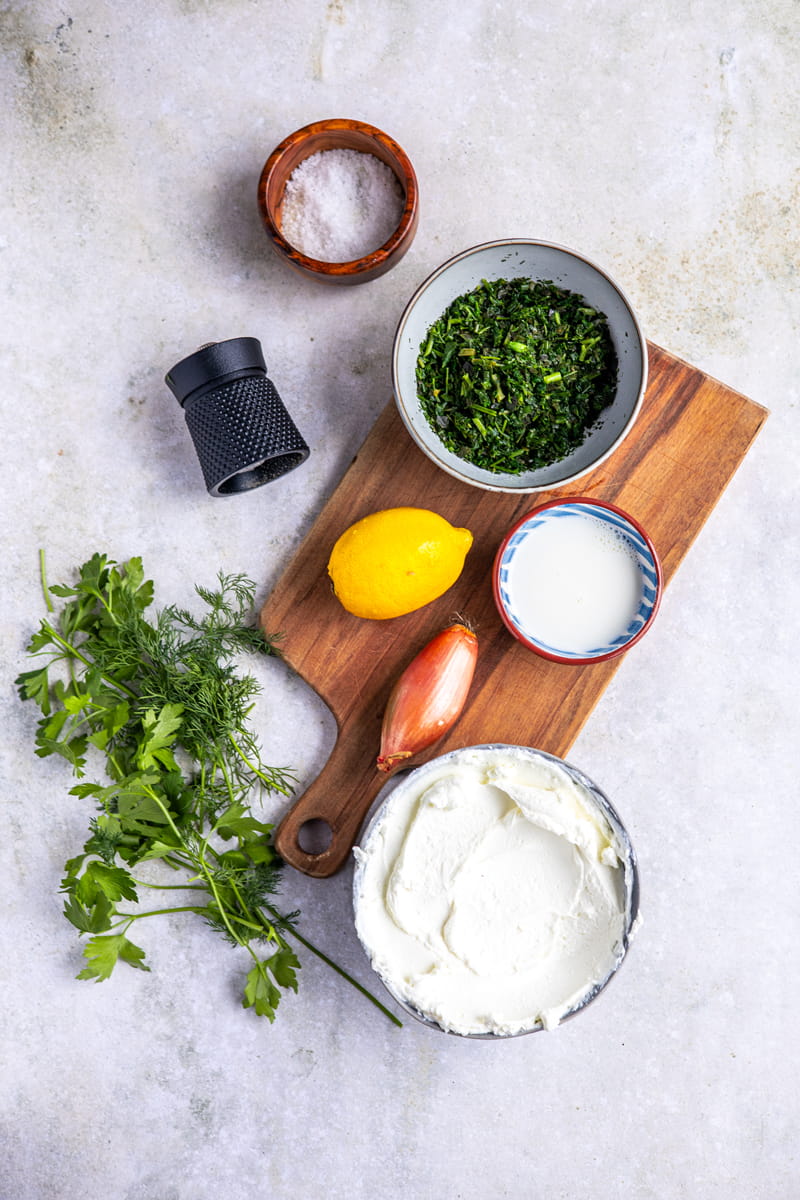 Zutaten für Kräuterquark