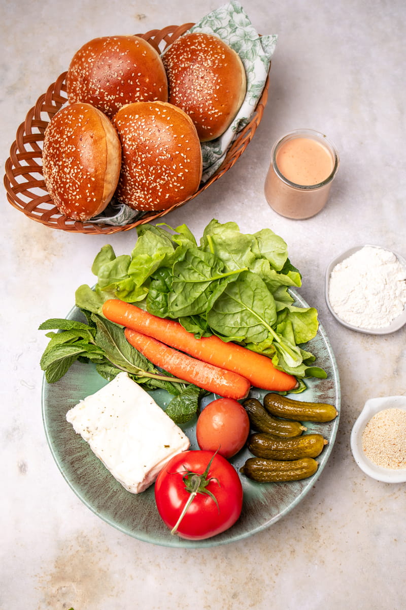 Zutaten für Halloumi-Burger