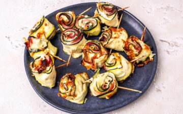 Zucchiniröllchen aus der Heißluftfritteuse